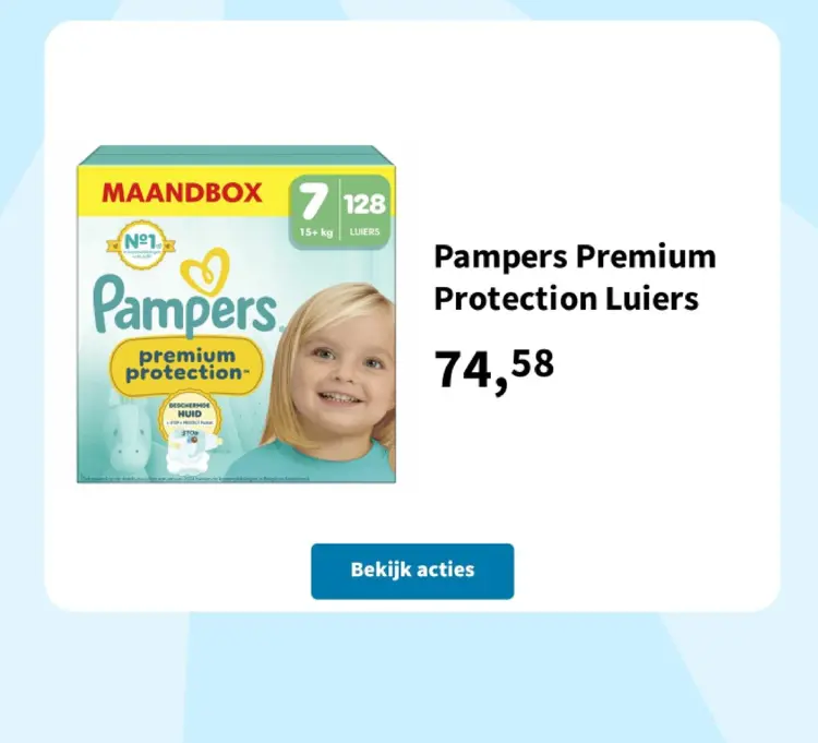 Aanbieding: Pampers Premium Protection Luiers