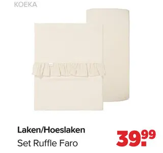Aanbieding: Laken/Hoeslaken Set Ruffle Faro