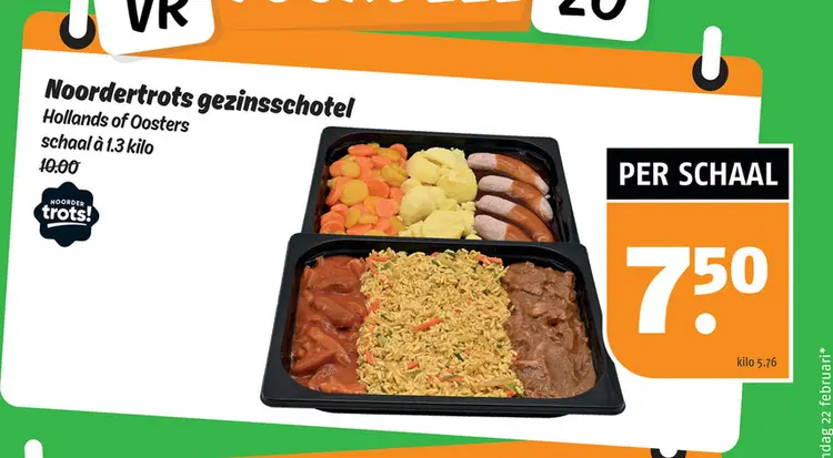 Aanbieding: Noordertrots gezinsschotel