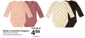 Offre: Body à manches longues