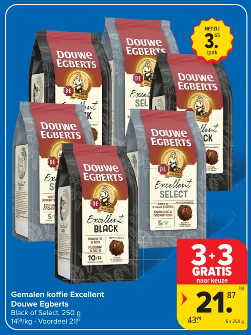 Promotie: Gemalen koffie Excellent