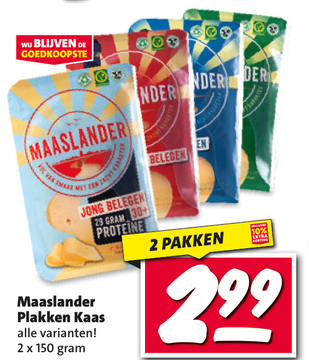 Aanbieding: Maaslander Plakken Kaas alle varianten !