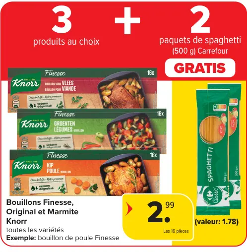 Offre: Bouillons Finesse, Original et Marmite