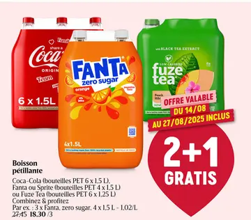 Offre: Coca-Cola, Fanta ou Sprite ou Fuze Tea