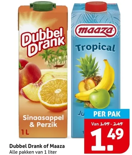 Aanbieding: Dubbel Drank of Maaza