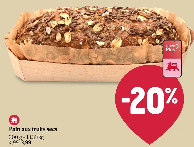 Offre: Pain aux fruits secs
