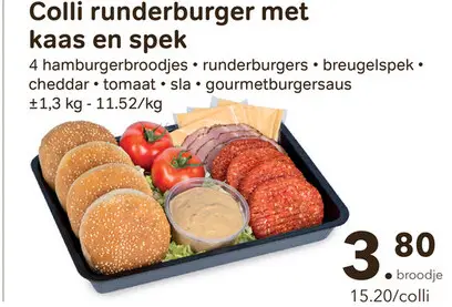 Promotie: Colli runderburger met kaas en spek
