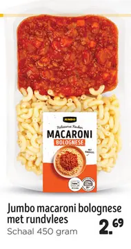 Aanbieding: Jumbo Macaroni Bolognese met Rundvlees 450 g