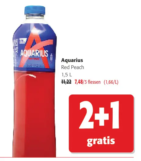 Promotie: Aquarius Red Peach