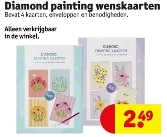 Promotie: Diamond painting wenskaarten