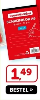 Aanbieding: Schrijfblok a6