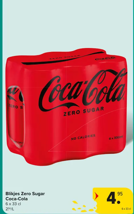 Promotie: Blikjes Zero Sugar