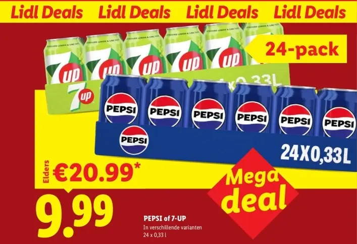 Aanbieding: PEPSI of 7-UP
