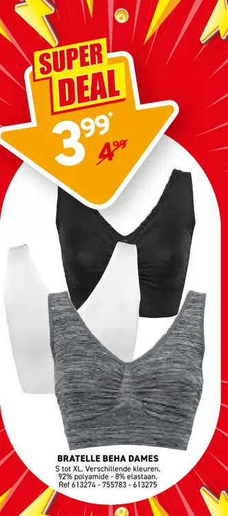 Promotie: Bratelle beha dames