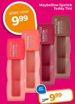 Aanbieding: Maybelline lipstick Teddy Tint