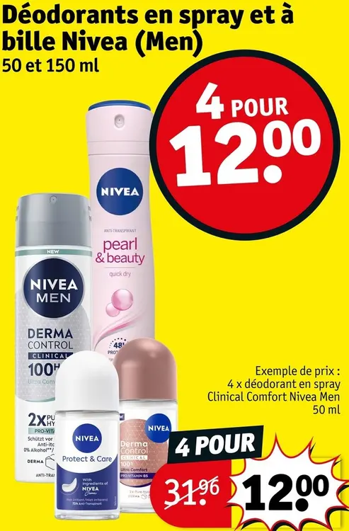 Offre: Déodorants en spray et à bille