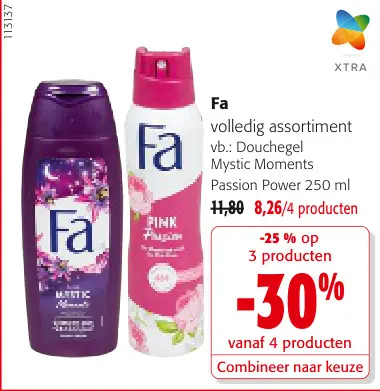Promotie: Fa volledig assortiment
