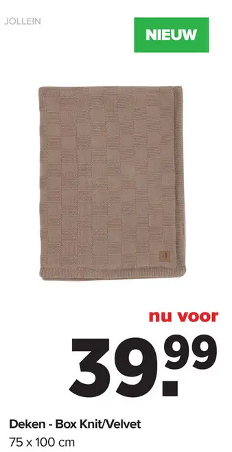 Aanbieding: Deken - Box Knit/Velvet