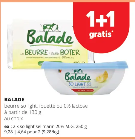 Offre: Beurre so light, fouetté ou 0% lactose