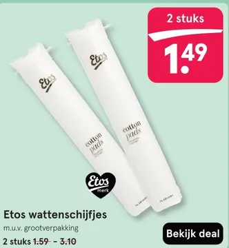Aanbieding: Etos wattenschijfjes