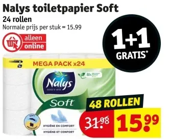 Promotie: toiletpapier Soft