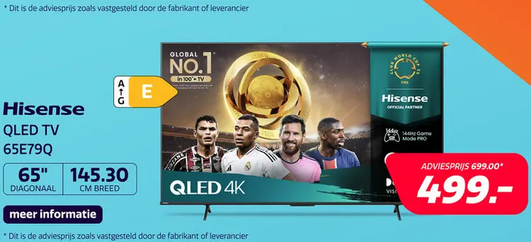 Aanbieding: Hisense 65E79Q