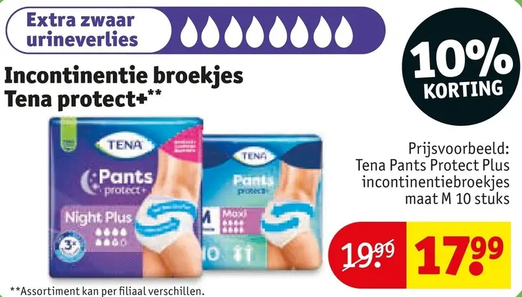 Aanbieding: Incontinentie broekjes Tena protect+