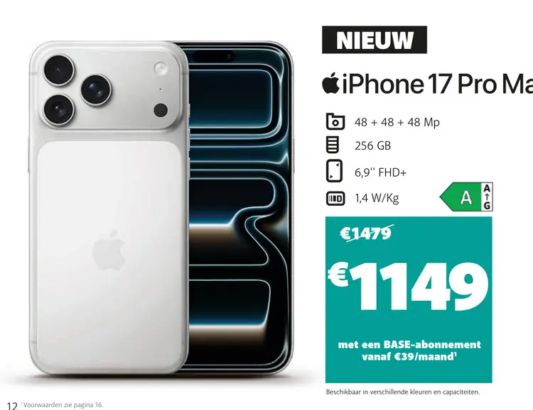 Aanbieding: iPhone 17 Pro Ma