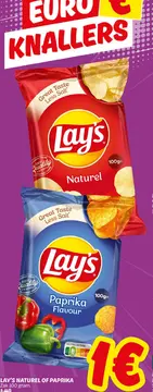 Aanbieding: Lay's naturel of paprika