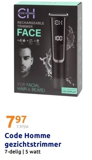 Promotie: Code Homme gezichtstrimmer