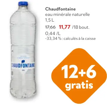 Offre: eau minérale naturelle