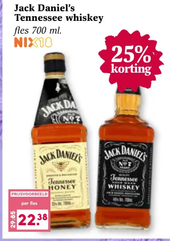 Aanbieding: Jack Daniel's Tennessee whiskey