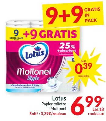 Offre: Papier toilette Moltonel