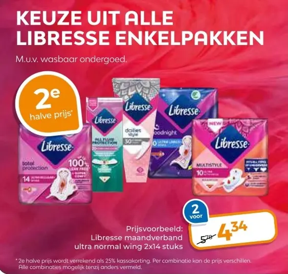 Aanbieding: Libresse enkelpakken