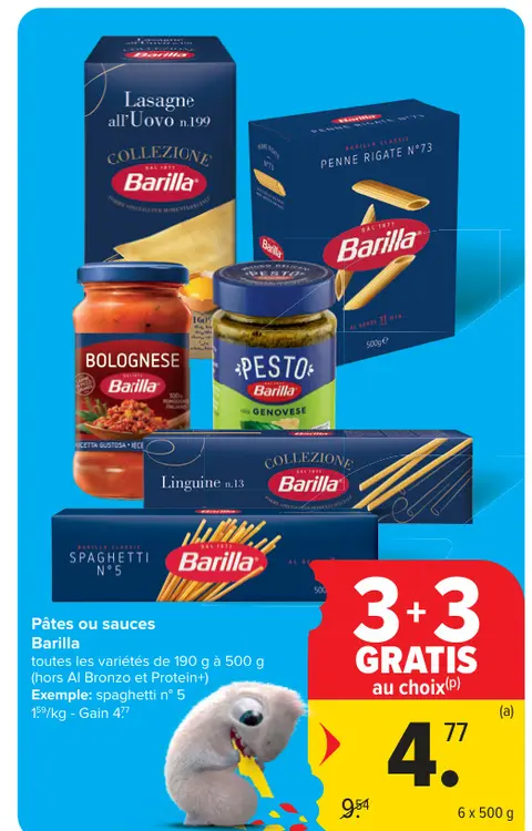 Offre: Pâtes ou sauces