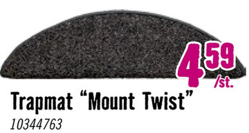 Aanbieding: Trapmat Mount twist antraciet 16x56 cm + 4 cm omslag trapkant