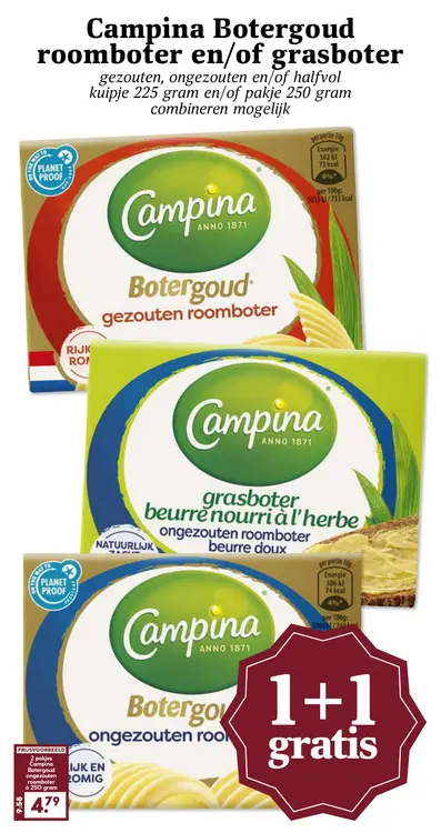 Aanbieding: Roomboter en/of grasboter