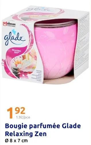 Offre: Bougie parfumée Glade Relaxing Zen