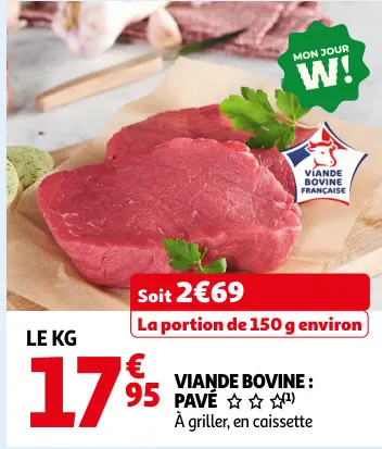Offre: Viande bovine: pavé