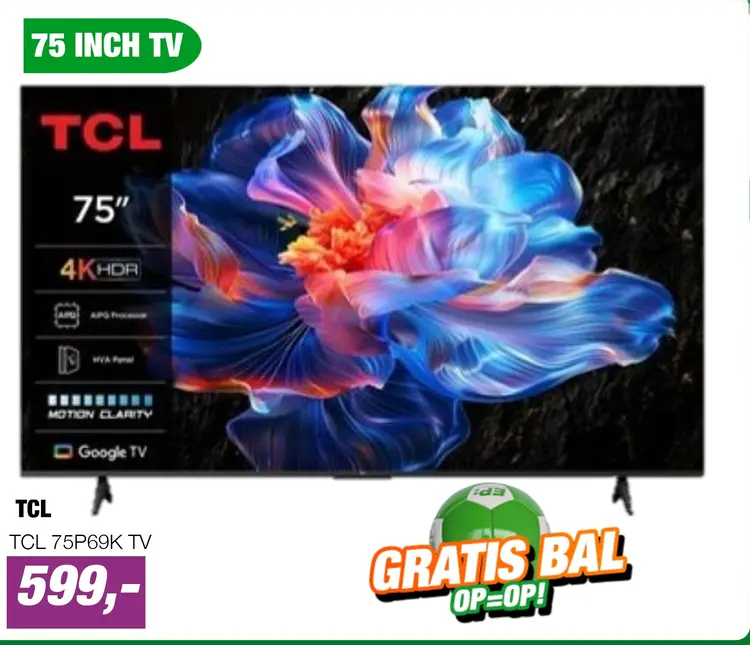 Aanbieding: TCL 75P69K TV