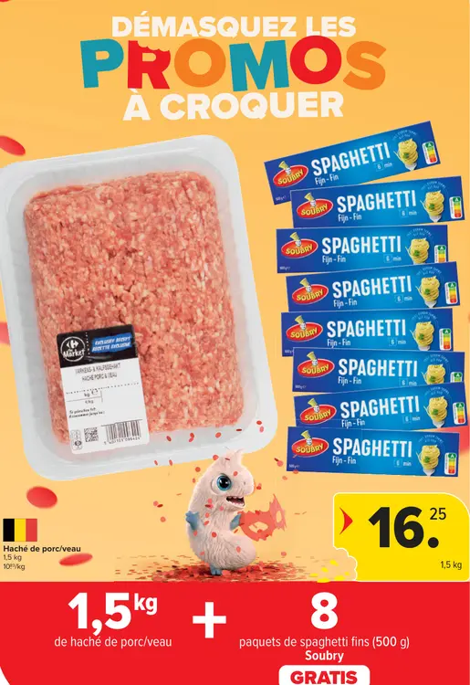 Offre: Haché de porc/veau et Spaghetti fins