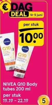 Aanbieding: NIVEA Q10 Body tubes