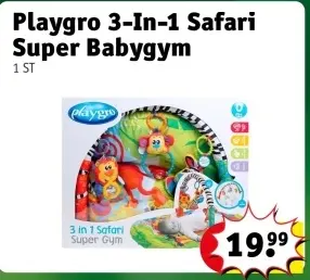 Aanbieding: Playgro 3-In-1 Safari Super Babygym