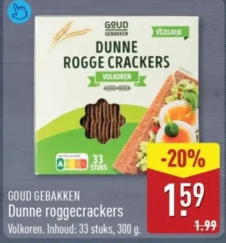 Aanbieding: Dunne roggecrackers