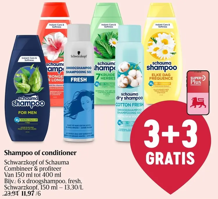 Promotie: Shampoo of conditioner