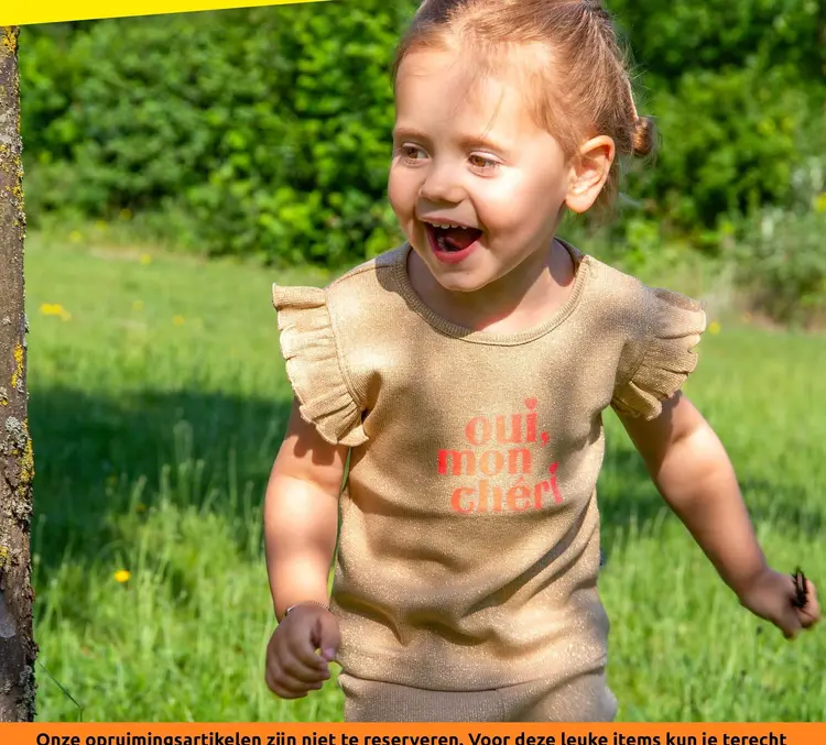 Aanbieding: T-shirt met "oui mon chéri" opdruk
