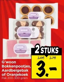 Aanbieding: Bokkenpootjes, Aardbeigebak of Oranjekoek