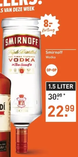 Aanbieding: Smirnoff Wodka