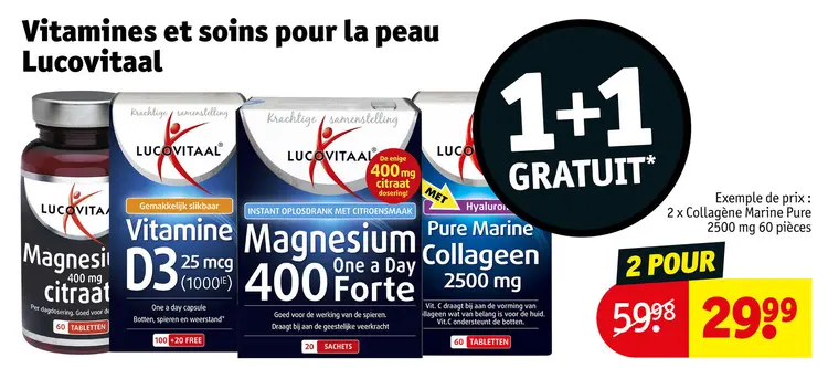 Offre: Vitamines et soins pour la peau
