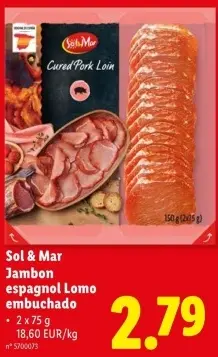 Offre: Jambon espagnol Lomo embuchado
